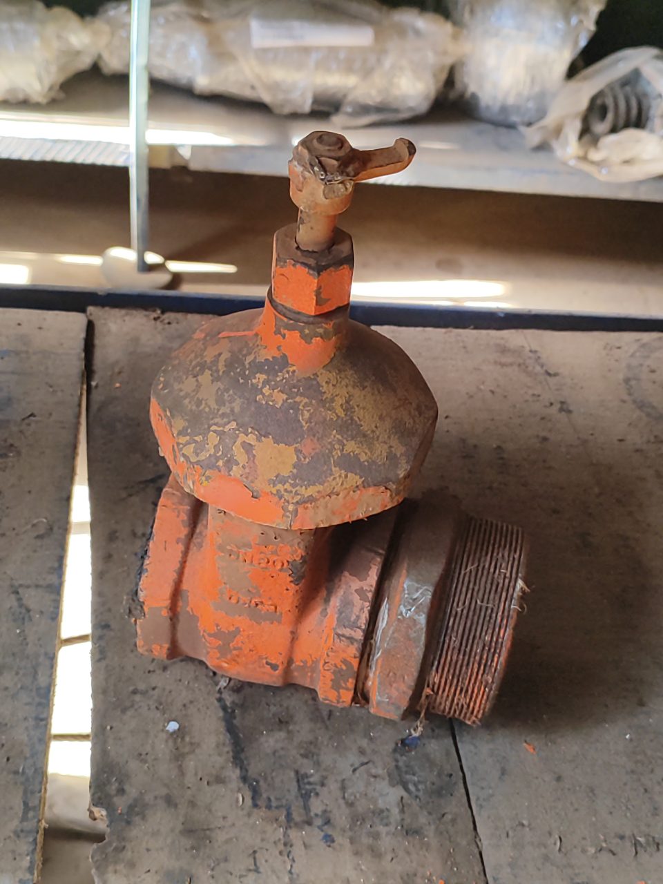 VÁLVULA GAVETA INDUSTRIAL PARA INCÊNDIO ( DANIFICADA )