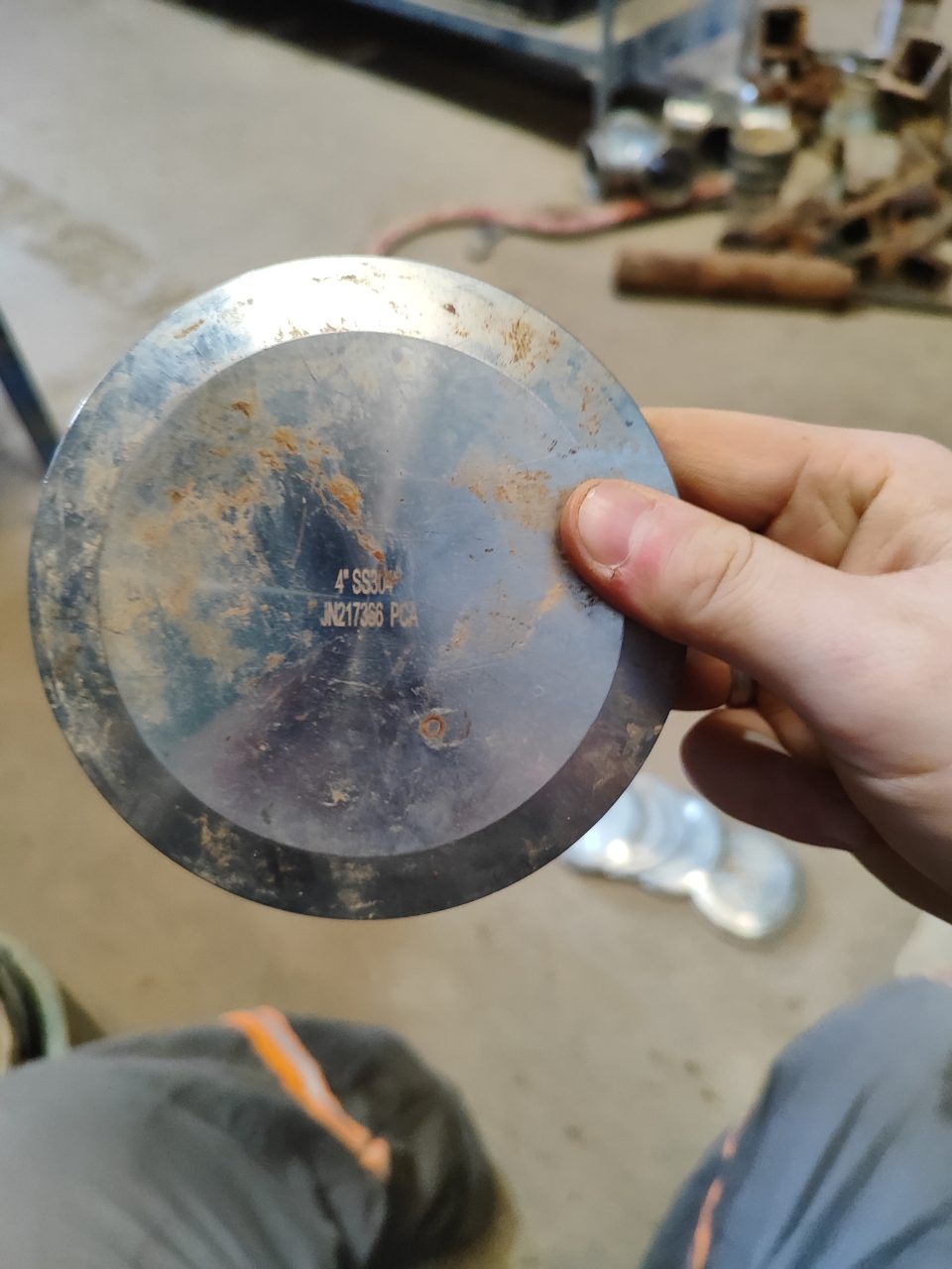 TAMPA CEGA TIPO TRI-CLAMP EM AÇO INOXIDÁVEL , COMPATÍVEL COM CONEXÕES SANITÁRIAS DE 4 "