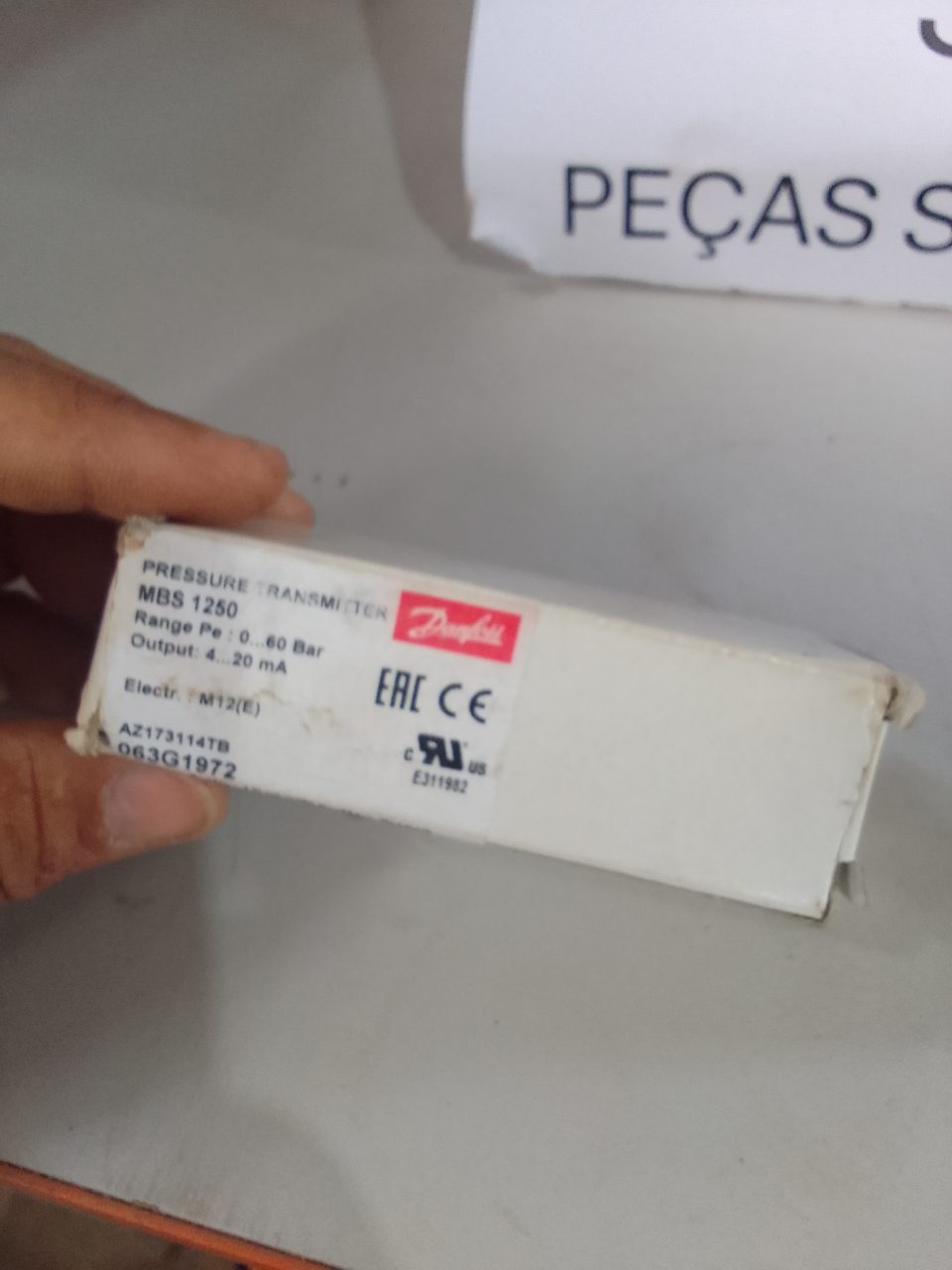 TRANSMISSOR DE PRESSÃO DANFOSS MBS 1250 0 A 60 BAR 4-20MA