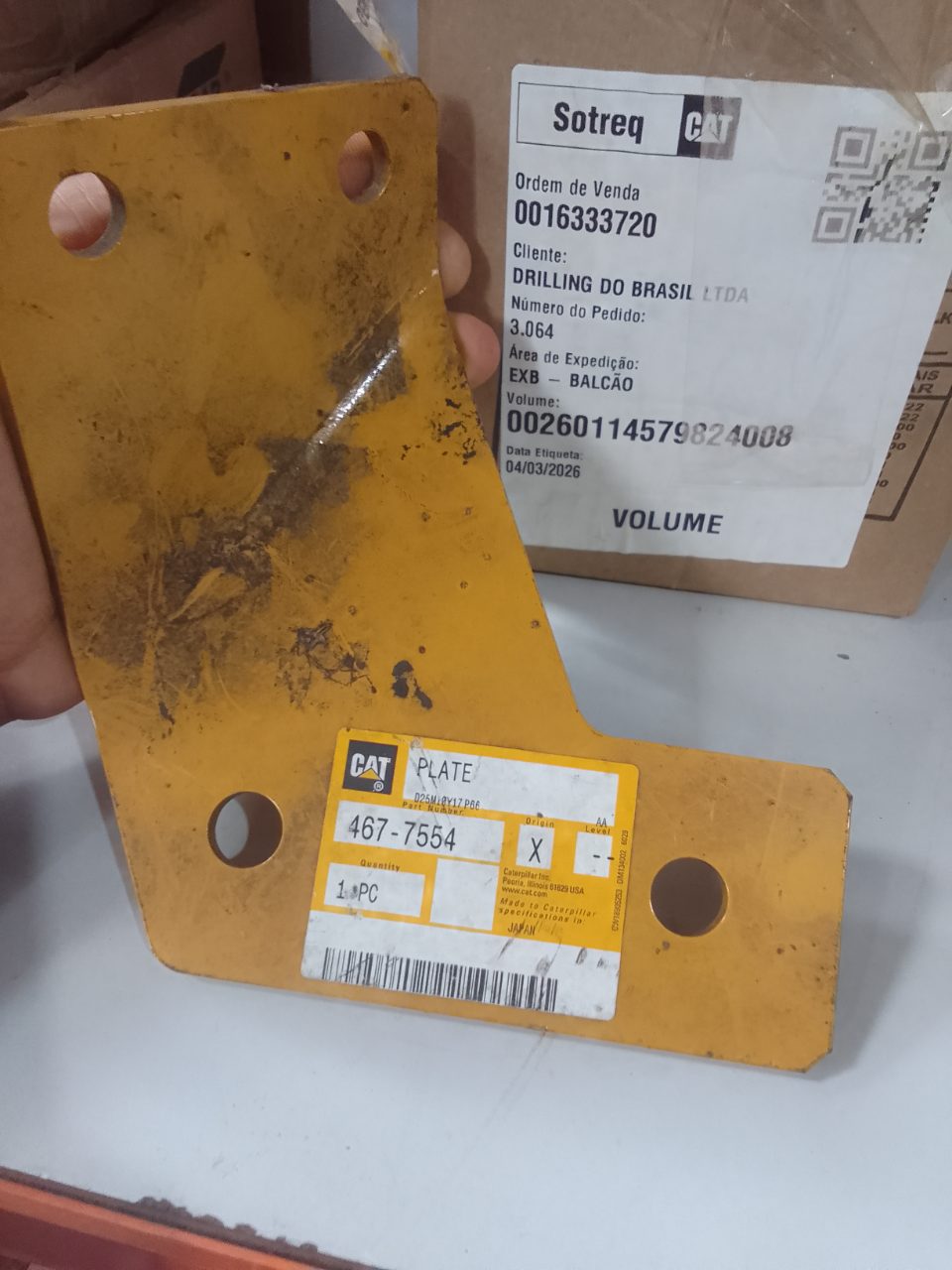 CHAPA DE FIXAÇÃO AÇO CATERPILLAR 467-7554