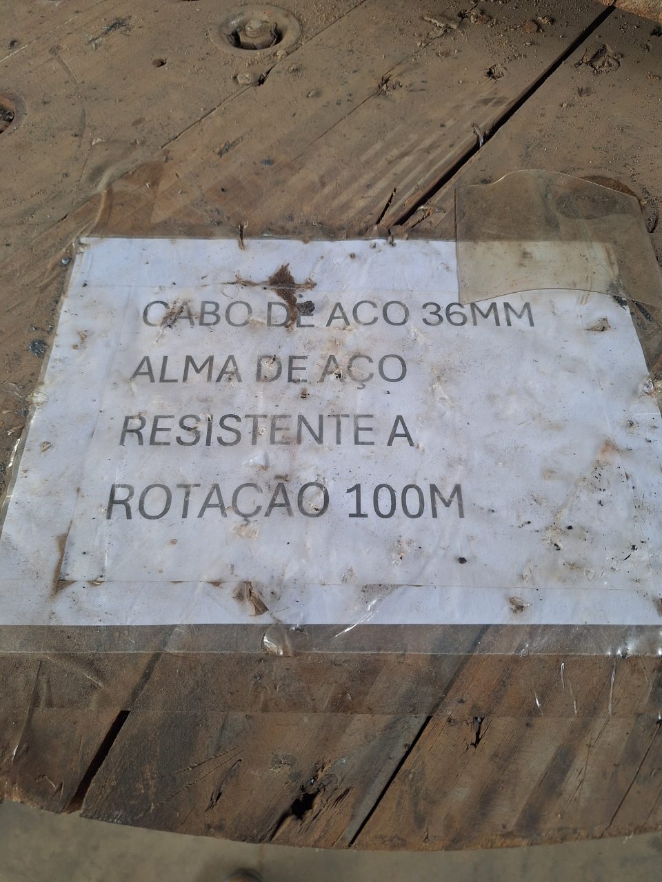 CABO DE AÇO RESISTENTE À ROTAÇÃO ALMA DE AÇO 36MM