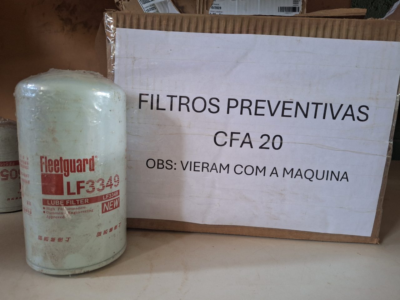 FILTRO DE ÓLEO LUBRIFICANTE BLINDADO FLEETGUARD LF3349