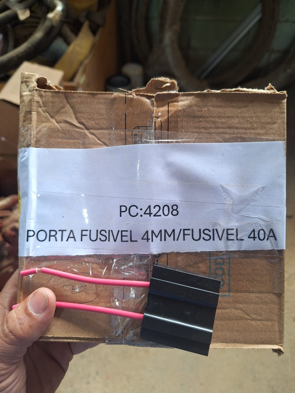 PORTA FUSÍVEL AUTOMOTIVO COM FIO 4MM 40A PC:4208