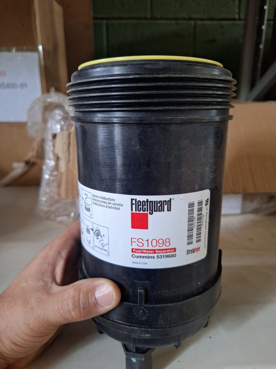 FILTRO SEPARADOR DE ÁGUA COMBUSTÍVEL FLEETGUARD FS1098