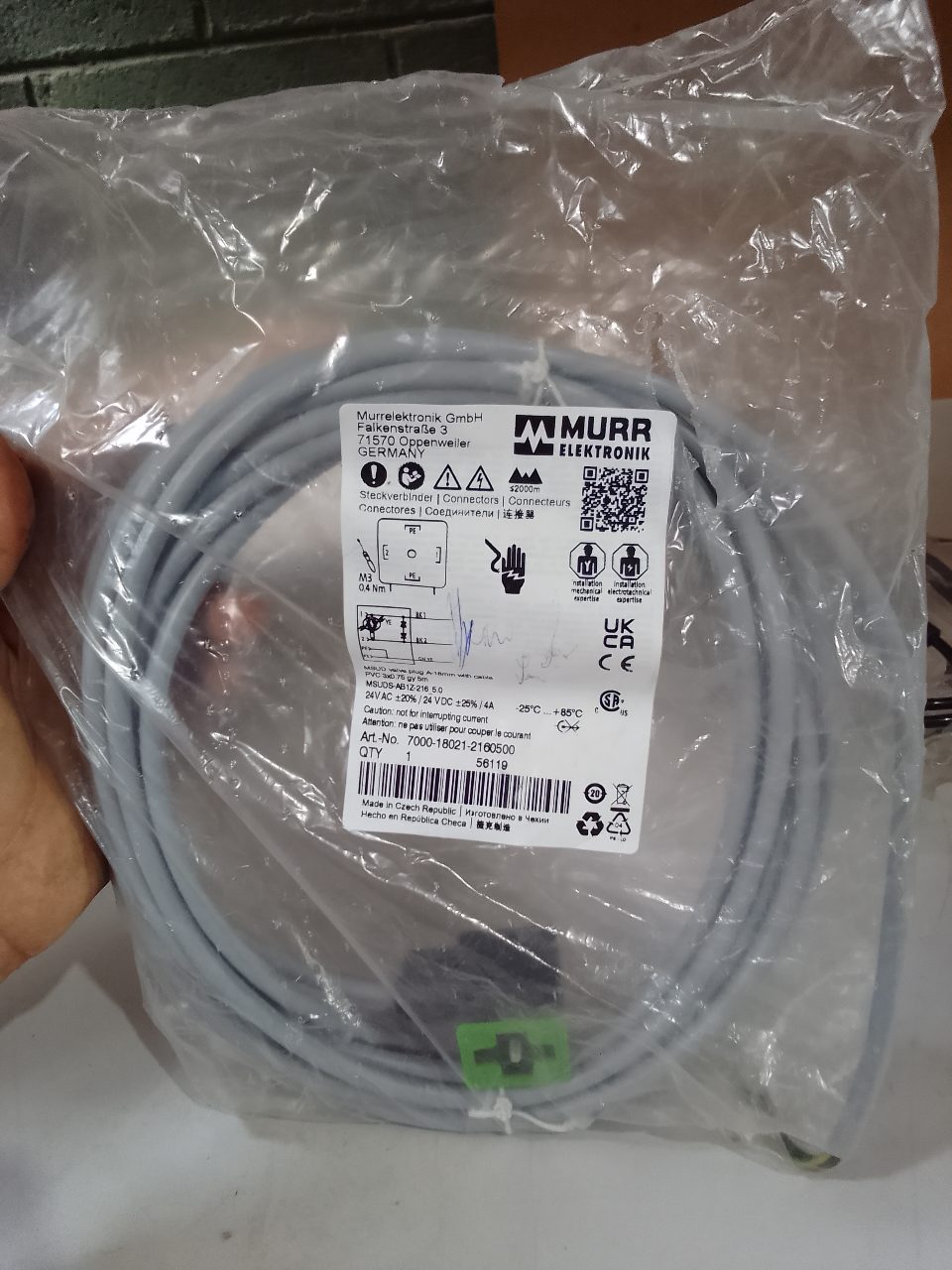 CABO CONECTOR PARA VÁLVULA SOLENOIDE FORMA A 18MM 3X0,75MM² 5M